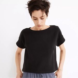 Madewell Black Boxy Crop Top